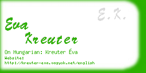 eva kreuter business card